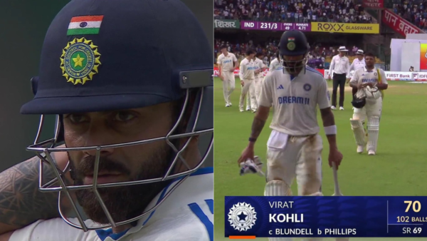 [WATCH] Virat Kohli gives death stare to umpire after dismissal off day’s final ball in Bengaluru
