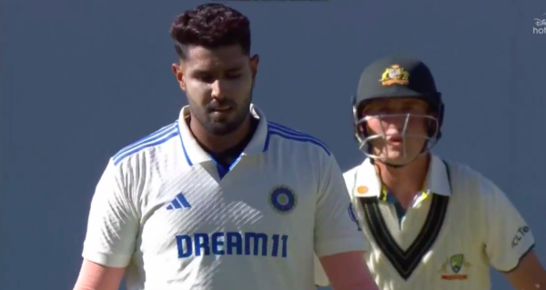 Hilarious! Marnus Labuschagne Teases Harshit Rana With a Flying Kiss After Getting Hit in the Box [WATCH]