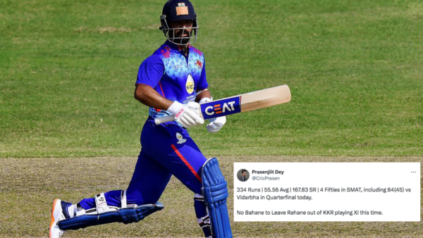 ‘No Bahane This Time’ – KKR Fans Plead for Ajinkya Rahane’s Inclusion in Playing XI After Syed Mushtaq Ali Trophy Heroics
