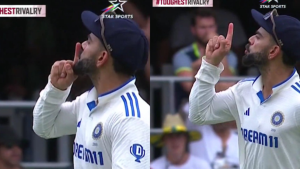 Virat Kohli Silences Crowd by Putting Finger on His Lips After Taking a Fine Catch in the Slip [WATCH]
