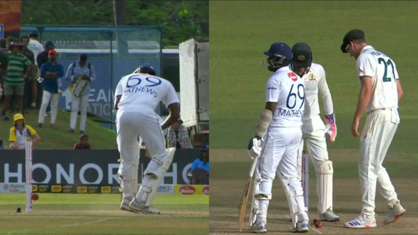 Bails Don’t Budge As Angelo Mathews Is Miraculously Saved, but Travis Head Pulls Off Unreal Catch Soon After [WATCH]