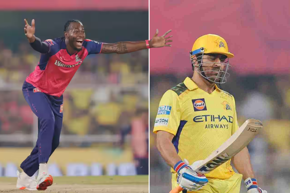 Jofra Archer MS Dhoni Last two overs RR vs CSK IPL 2025 Rajasthan Royals