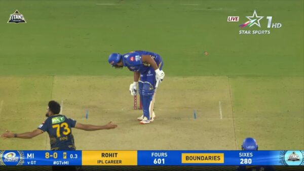 [WATCH] Mohammed Siraj Cleans Up Rohit Sharma in First Over With an Impeccable Scrambled Seam Delivery in GT vs MI IPL 2025 Clash