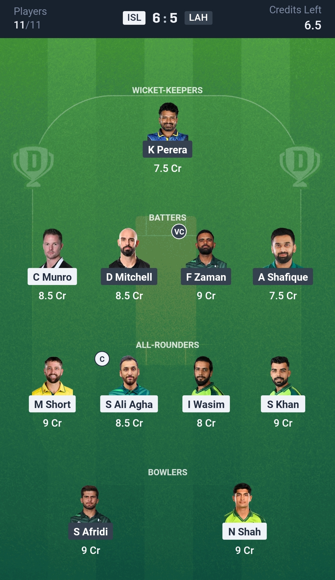 ISL vs LAH Dream11 Prediction Today Match 1 Playing XI PSL 2025 Grand League Team