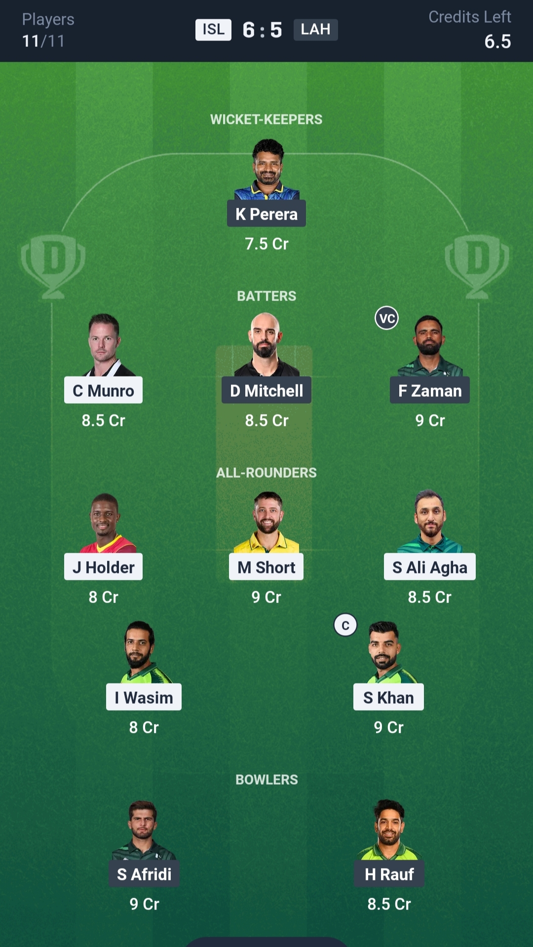 ISL vs LAH Dream11 Prediction Today Match 1 Playing XI PSL 2025 Small League Team