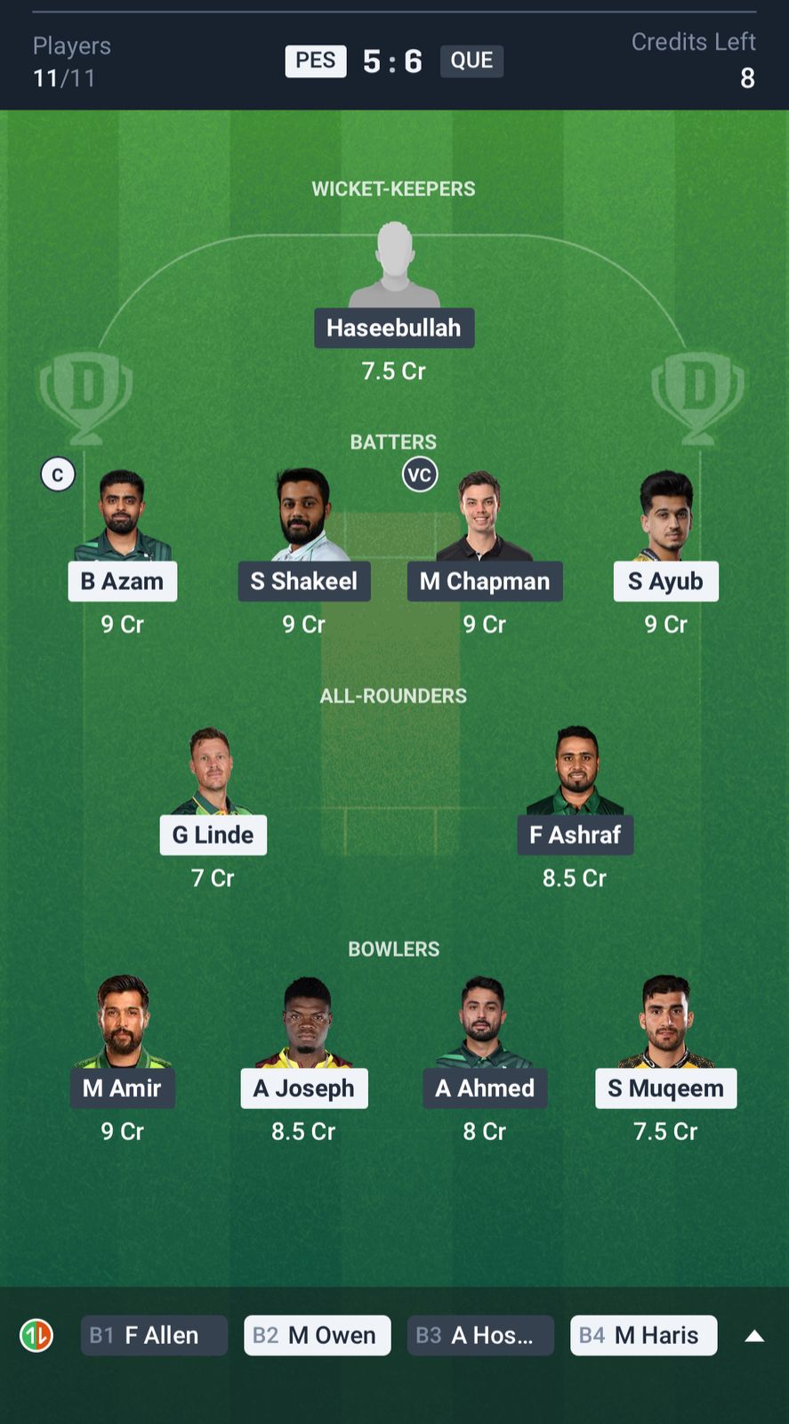 PES vs QUE Dream11 Prediction Today Match 2 Playing XI PSL 2025 Grand League Team