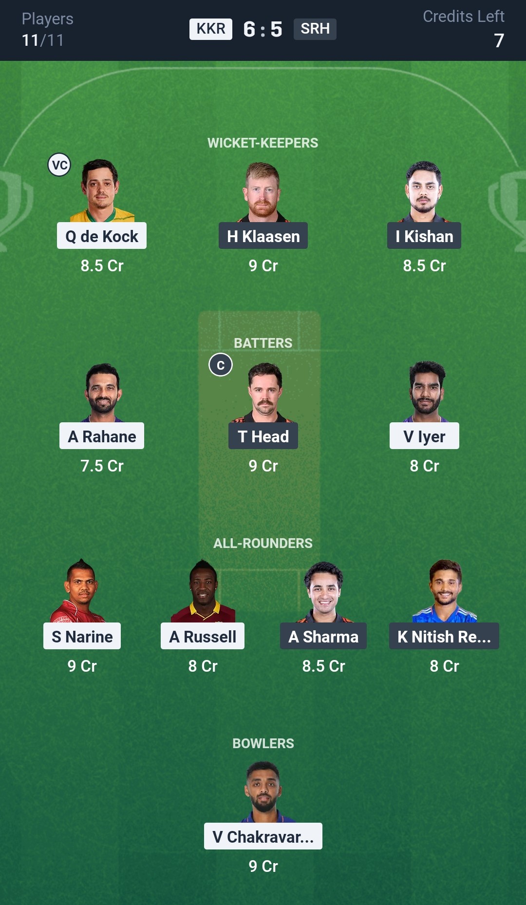 KKR vs SRH Dream11 Prediction Today Match 15 Playing XI IPL 2025 Small League Team