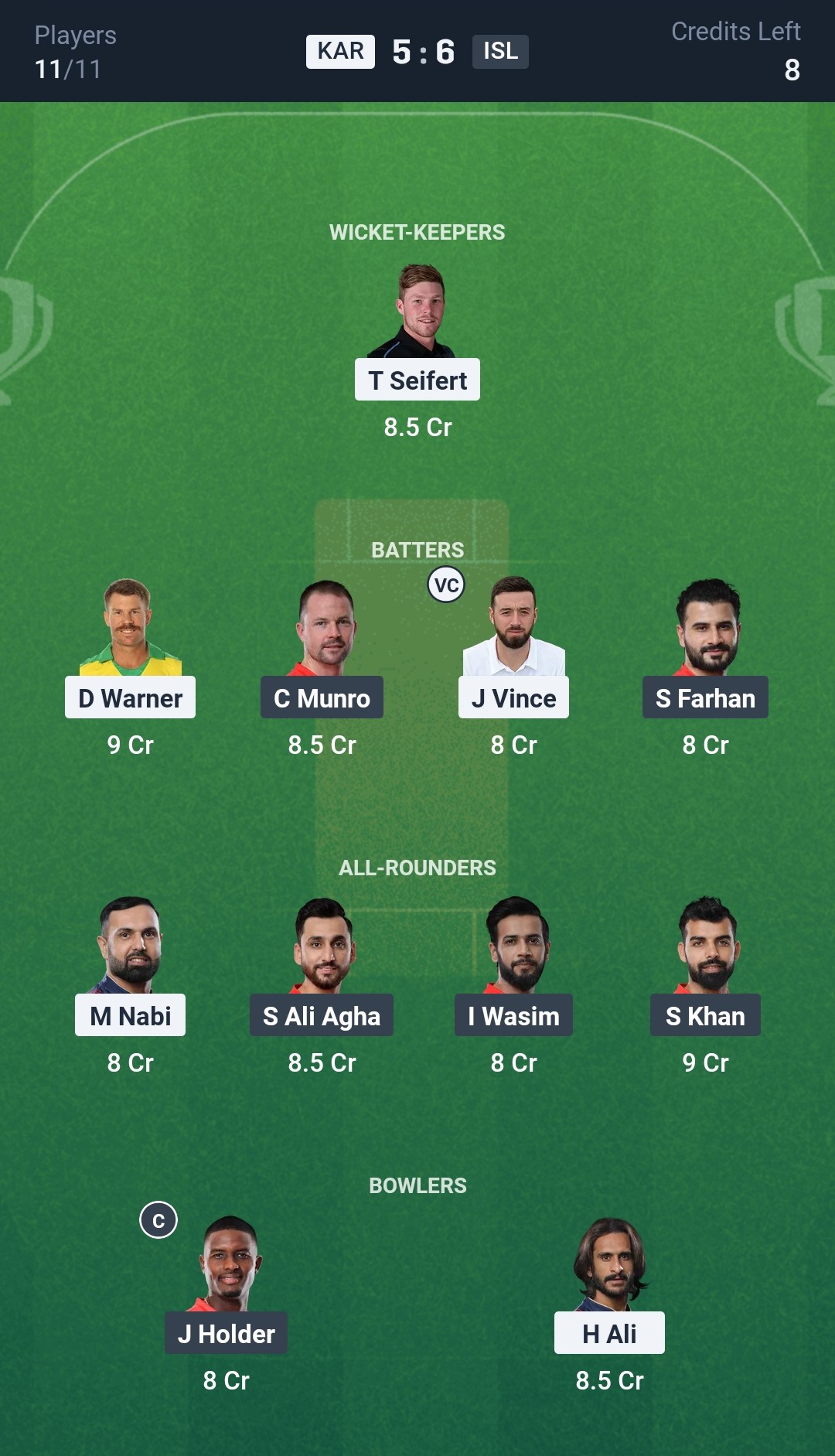 KAR vs ISL Dream11 Prediction Today Match 10 Playing XI PSL 2025 Small League Team