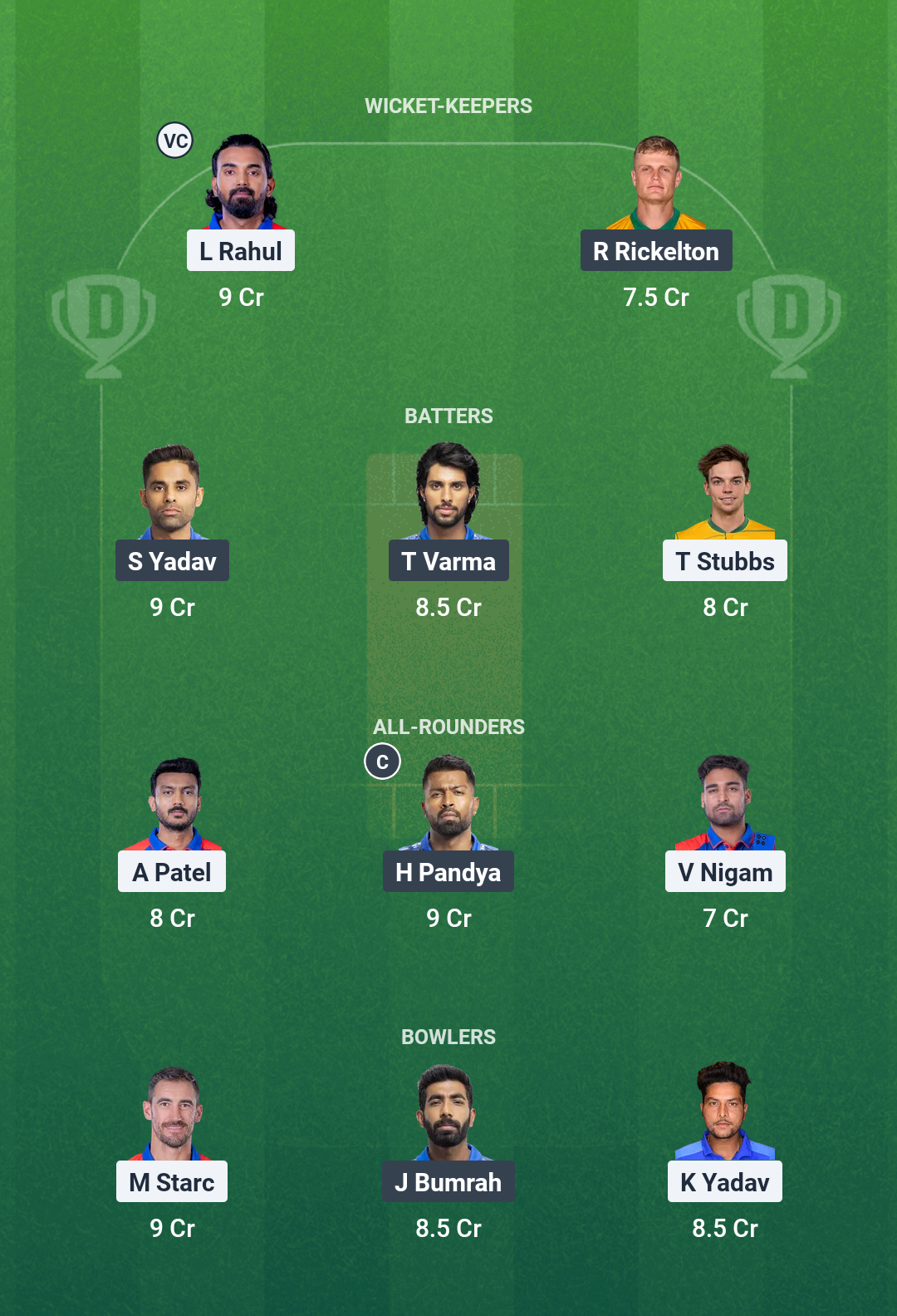 DC vs MI Dream11 Prediction Today Match 29 Playing XI IPL 2025 Small League Team