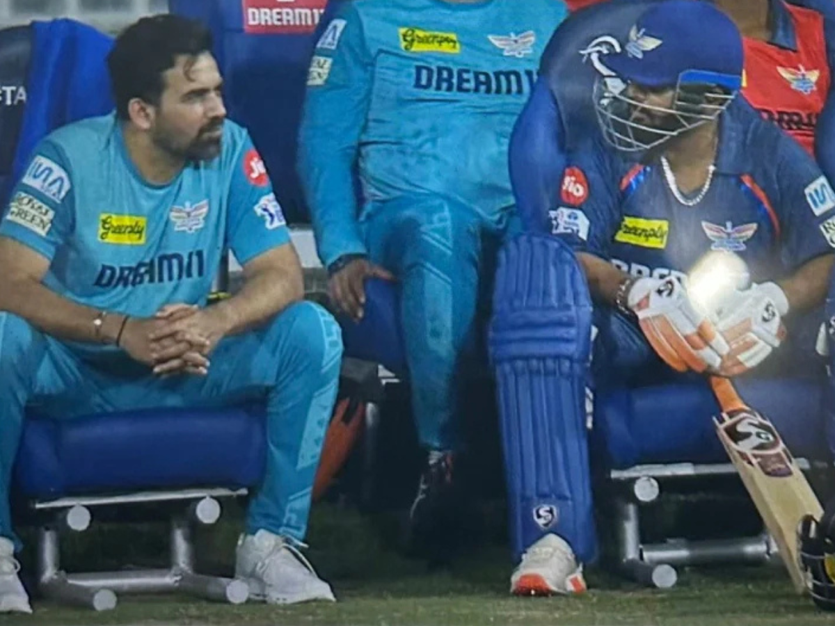 What is the Animated Chat in LSG Dugout Between Rishabh Pant Zaheer Khan During the IPL 2025 Clash Against Delhi Capitals