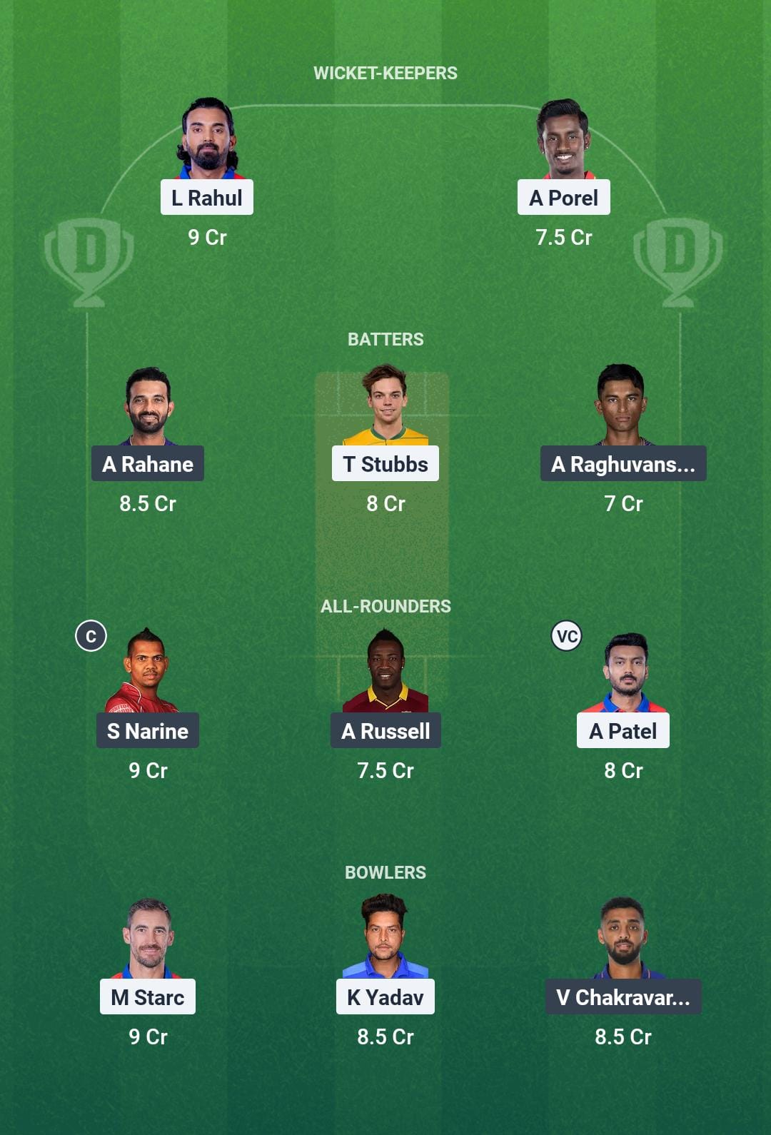 DC vs KKR Dream11 Prediction Today Match 48 Playing XI IPL 2025 Small League Team
