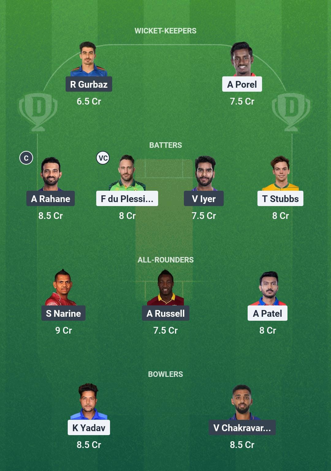 DC vs KKR Dream11 Prediction Today Match 48 Playing XI IPL 2025 Grand League Team