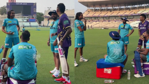 Digvesh Rathi finally met his idol, Sunil Narine, ahead of the clash between Kolkata Knight Riders (KKR) and Lucknow Super Giants (LSG).