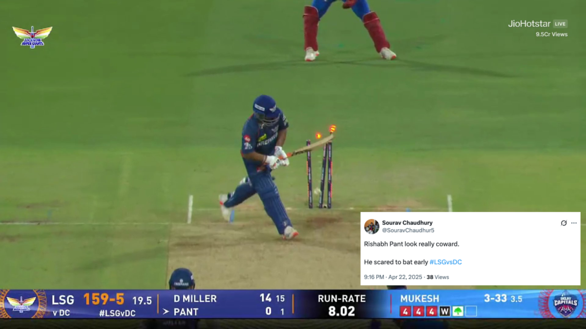 ‘Look Really Coward’: LSG Fans Left Fuming After Rishabh Pant Comes Out Late To Bat, Scores Two-Ball Duck Against Delhi Capitals in IPL 2025