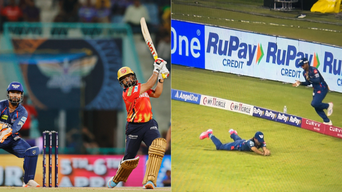 [WATCH] LSG Youngsters Ayush Badoni, Ravi Bishnoi Pull Off Incredible Relay Catch Near Boundary To Dismiss Prabhsimran Singh