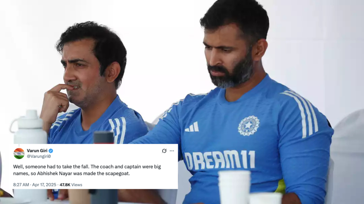 ‘Someone Had To Take the Fall’: India Mourn After Reports of India Assistant Coach Abhishek Nayar’s Sacking Emerges