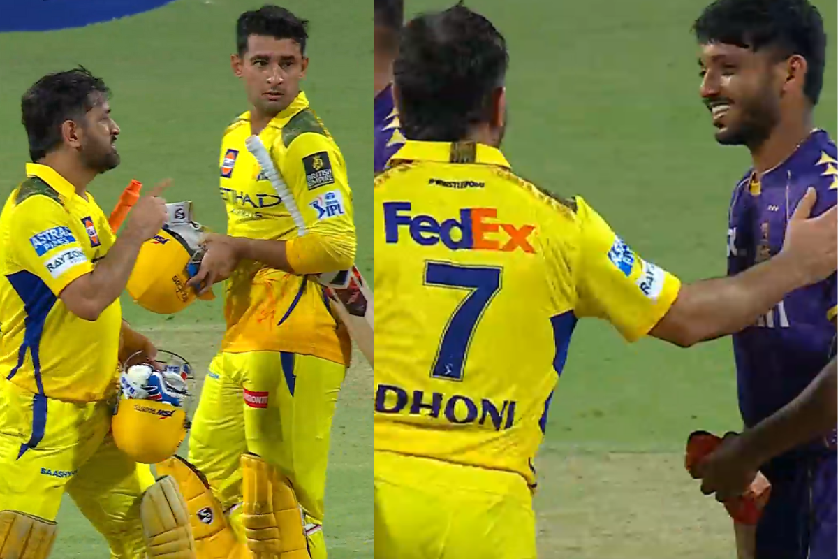 MS Dhoni’s Heartwarming Gesture for Chetan Sakariya Steals the Show As CSK Beat KKR in IPL 2025 Thriller