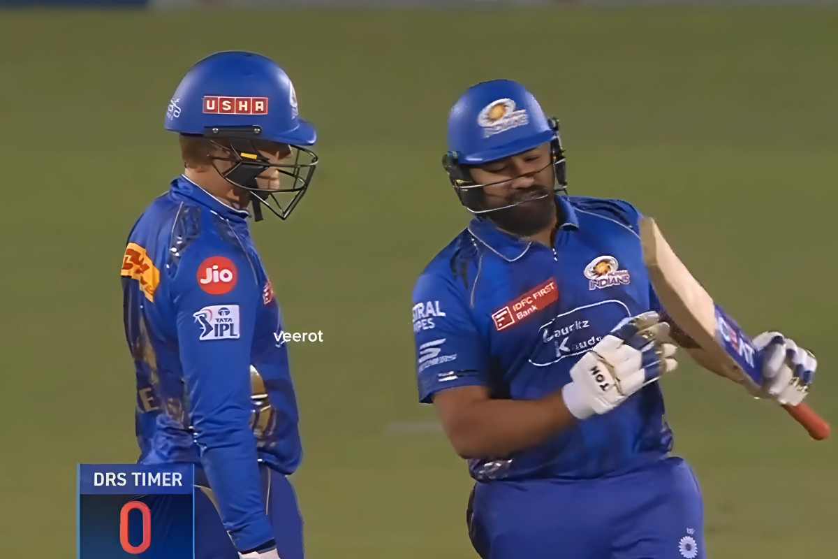 Rohit Sharma DRS Mumbai Indians RR vs MI IPL 2025