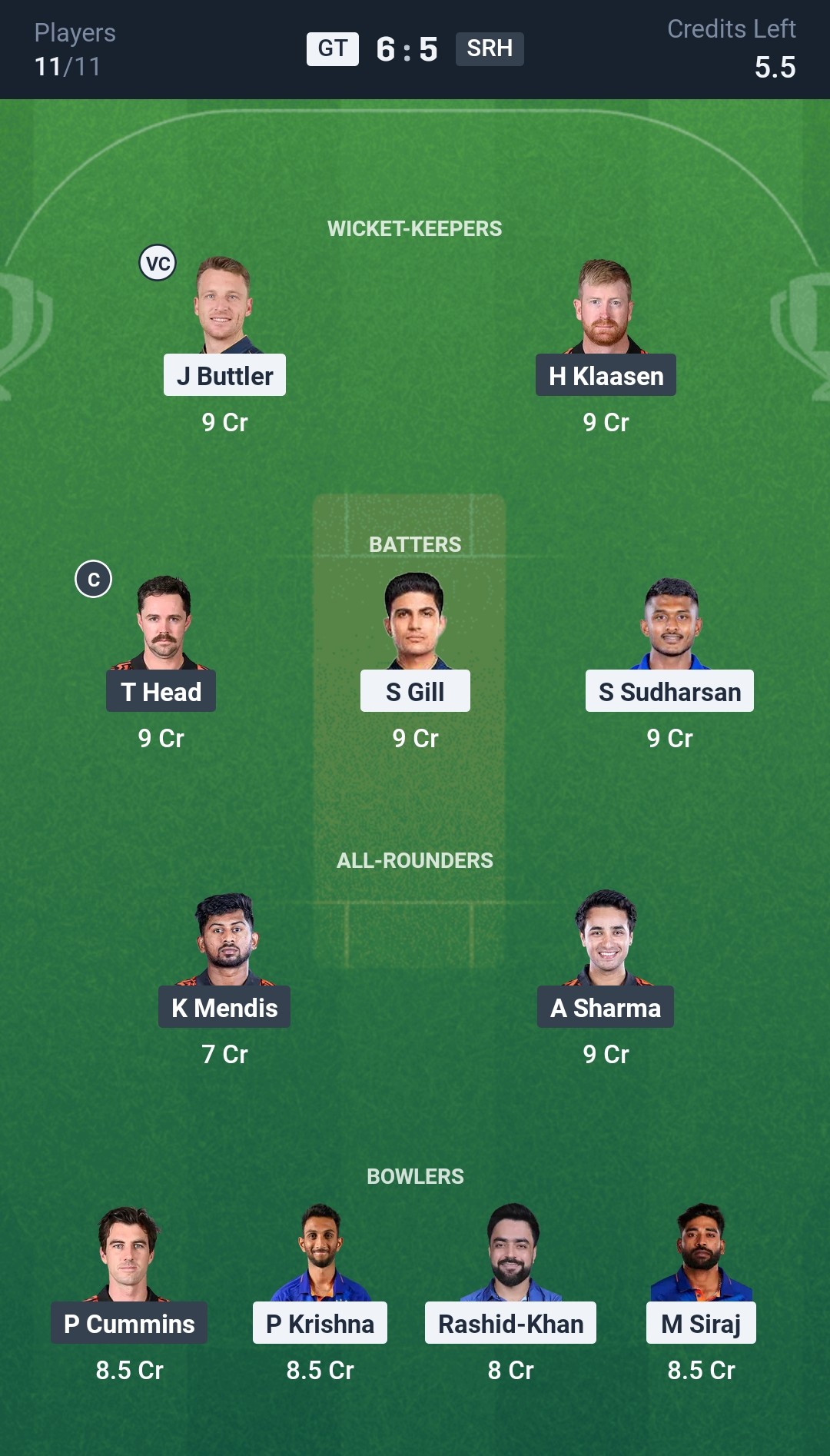 GT vs SRH Dream11 Prediction Today Match 51 Playing XI IPL 2025 Grand League Team