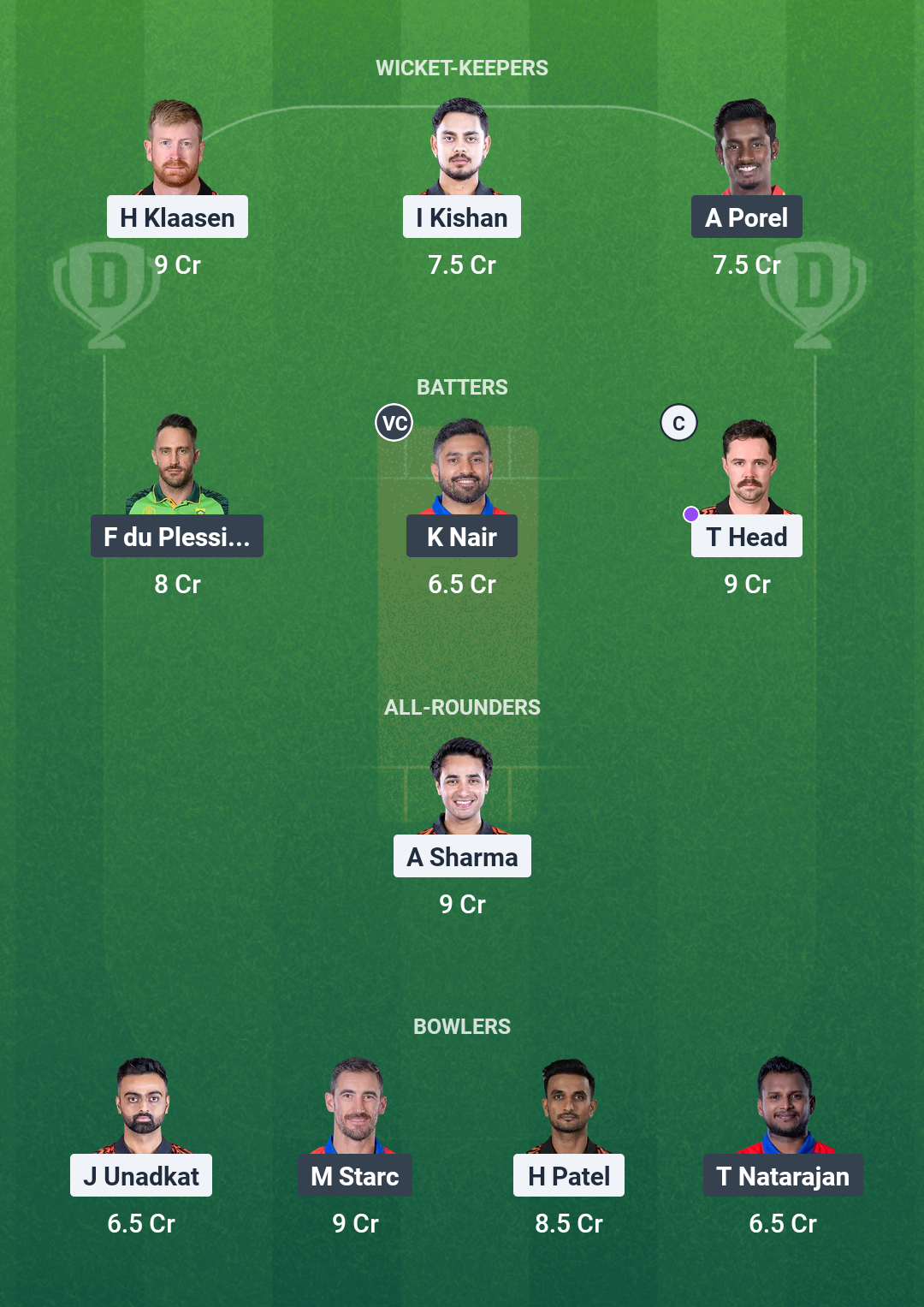 SRH vs DC Dream11 Prediction Today Match 55 Playing XI IPL 2025 Grand League Team