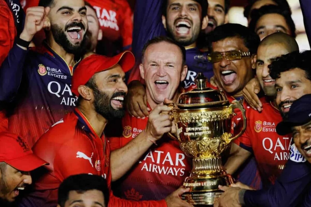 RCB won their maiden trophy under Andy Flower after beating Punjab Kings in IPL 2025 final.