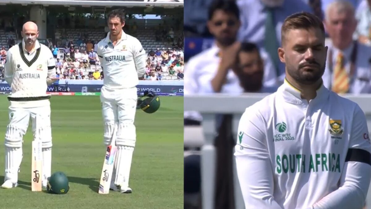 Australia and South Africa players observed a moment of silence in the WTC 2025 final.
