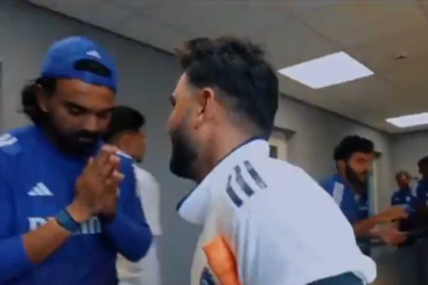 KL Rahul Bows Down to Rishabh Pant After Audacious Batting Display on Day 1 of the ENG vs IND 1st Test [WATCH]