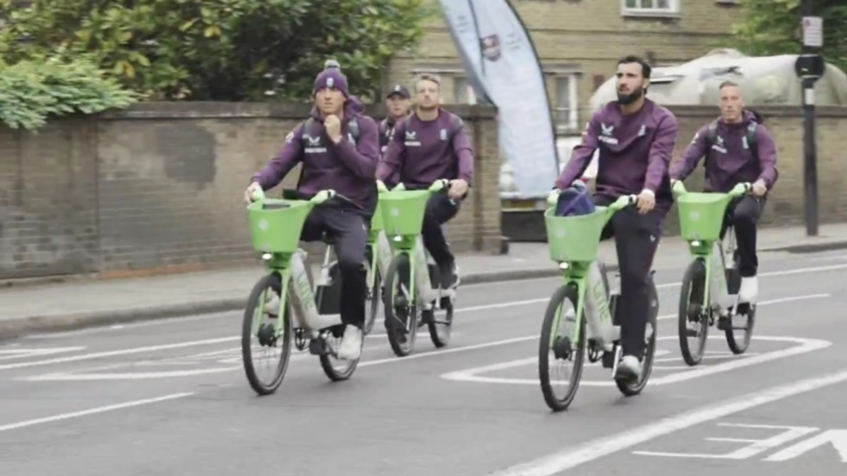 England players were seen arriving on the bike for the third ENG vs WI ODI at the Kennington Oval in London.
