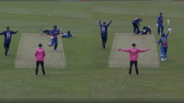 Drama unfolded on the final delivery during the fixture between Scotland and Nepal in Fothill, Dundee, yesterday.