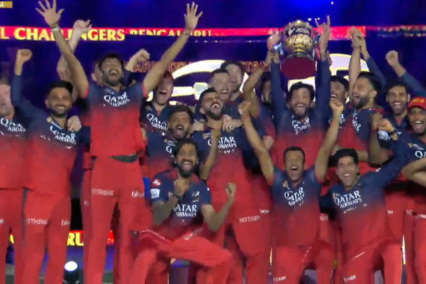 [WATCH] Video of RCB Lifting IPL 2025 Trophy With Virat Kohli Leading the Celebrations