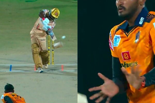 [WATCH] Batter Breaks Bat While Hitting Through Covers, Broken Half Lands Near Bowler’s Hands In TNPL 2025