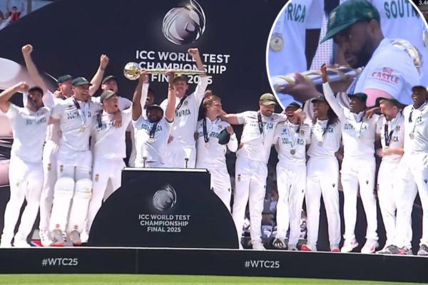 watch video south africa lifting wtc 2025 mace temba bavuma trophy shots