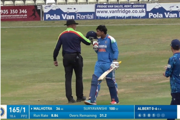 Vaibhav Suryavanshi Smashes Fastest Hundred in U19 ODIs Against England in Worcester