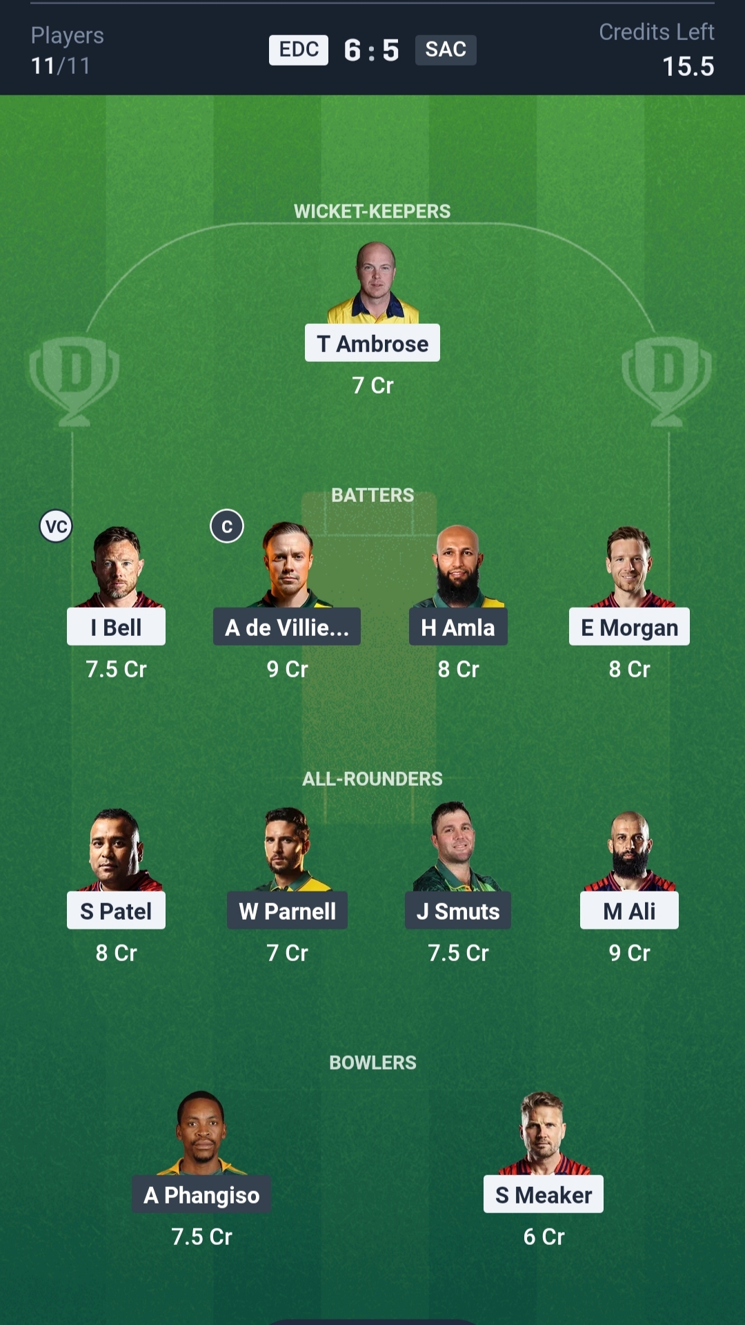 EDC vs SAC Dream11 Prediction Today WCL 2025 Match 8 Playing XI Grand League Team