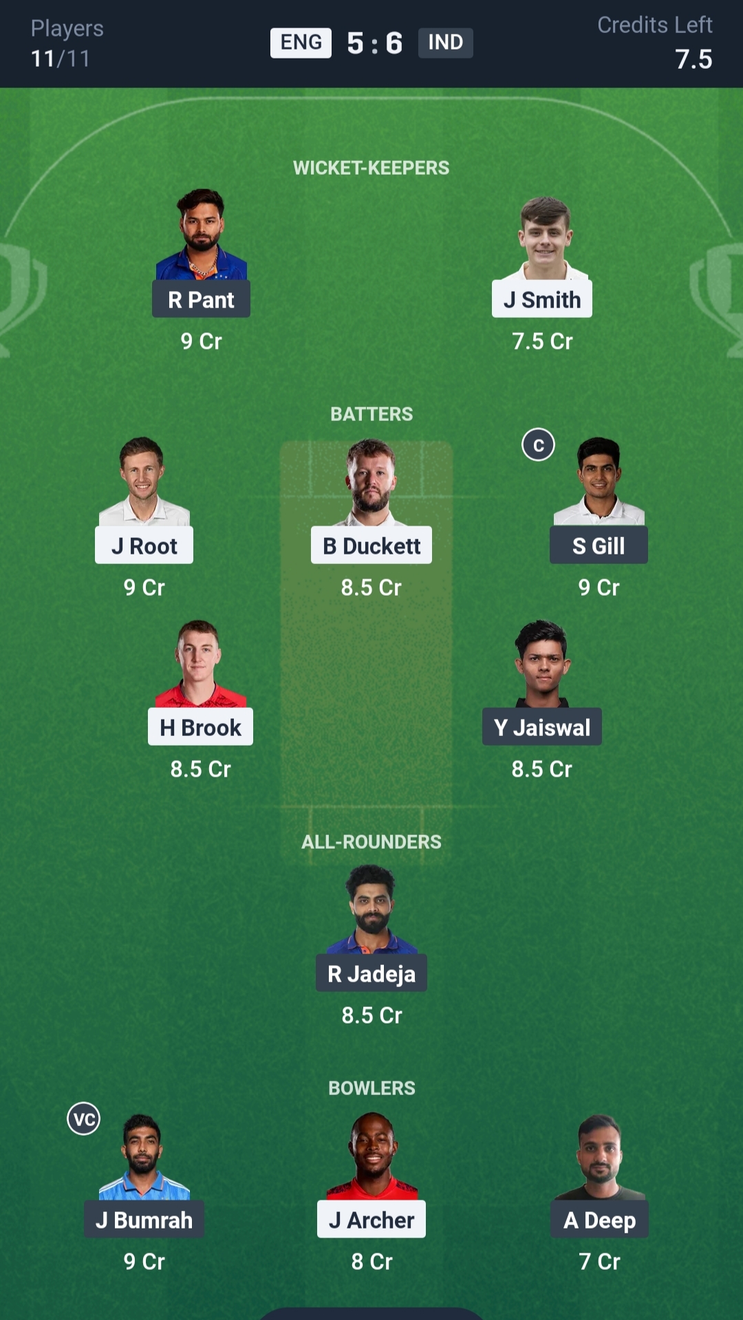 ENG vs IND Dream11 Prediction Today 3rd Test Playing XI Small League Team