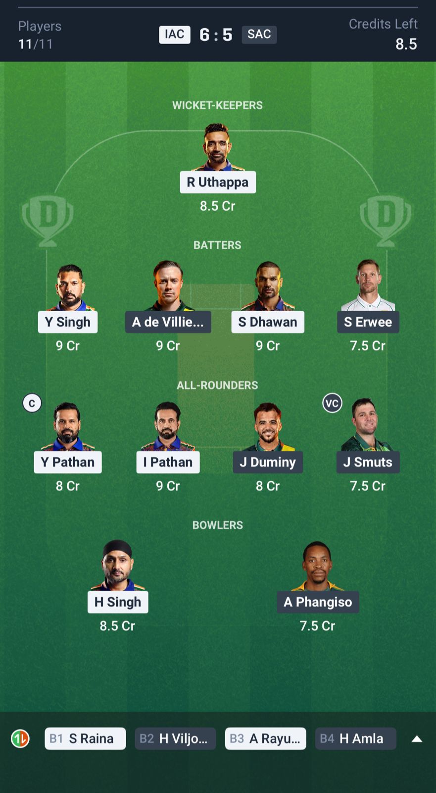 IAC vs SAC Dream11 Prediction Today, WCL 2025