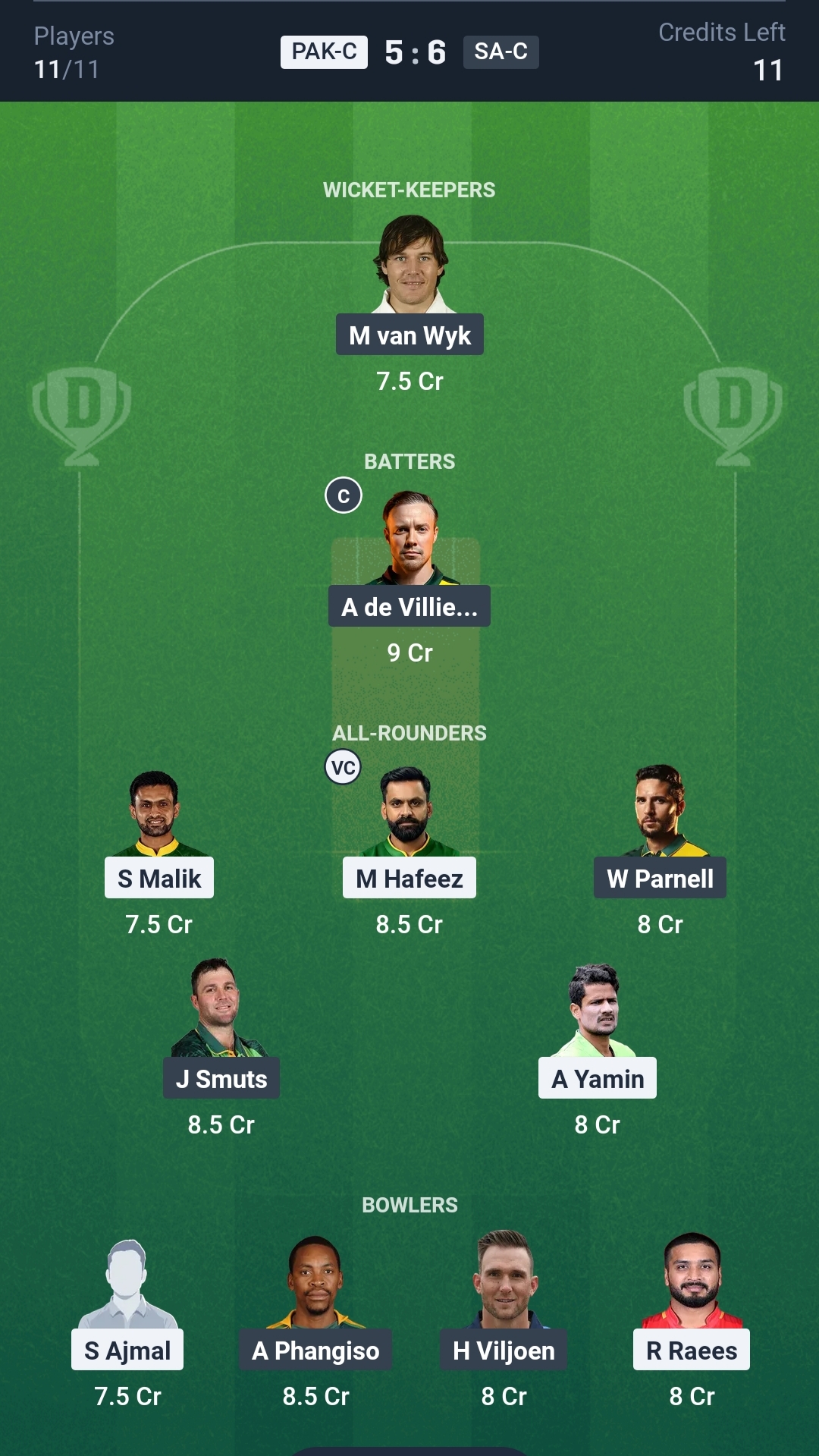 PNC vs SAC Dream11 Prediction Today WCL 2025 Final Playing XI Grand League Team