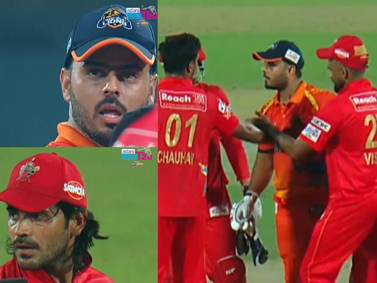 Rajasthan Royals' Nitish Rana Engages in a Heated Verbal Duel With LSG Spinner Digvesh Rathi in DPL 2025 [WATCH]