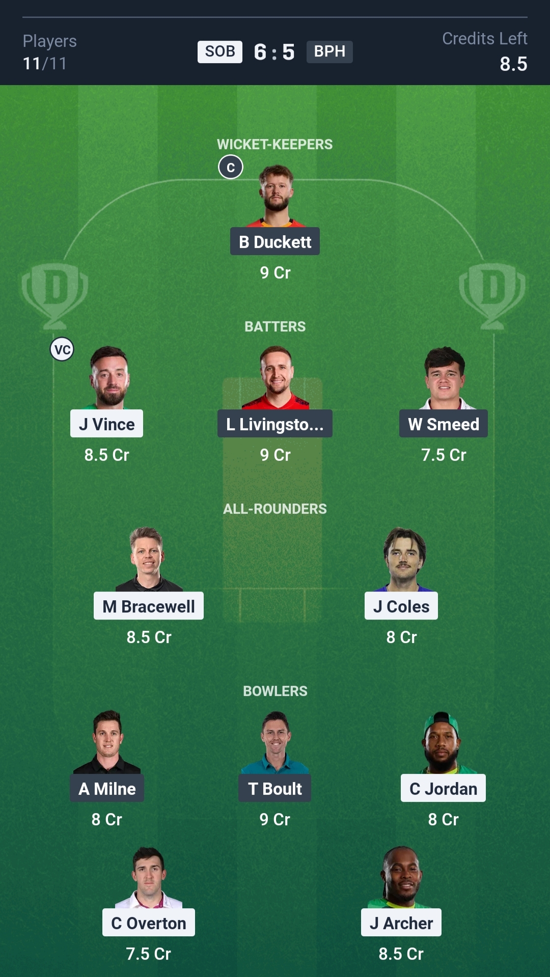 SOB vs BPH Dream11 Prediction Today The Hundred 2025 Match 7 Playing XI Grand League Team