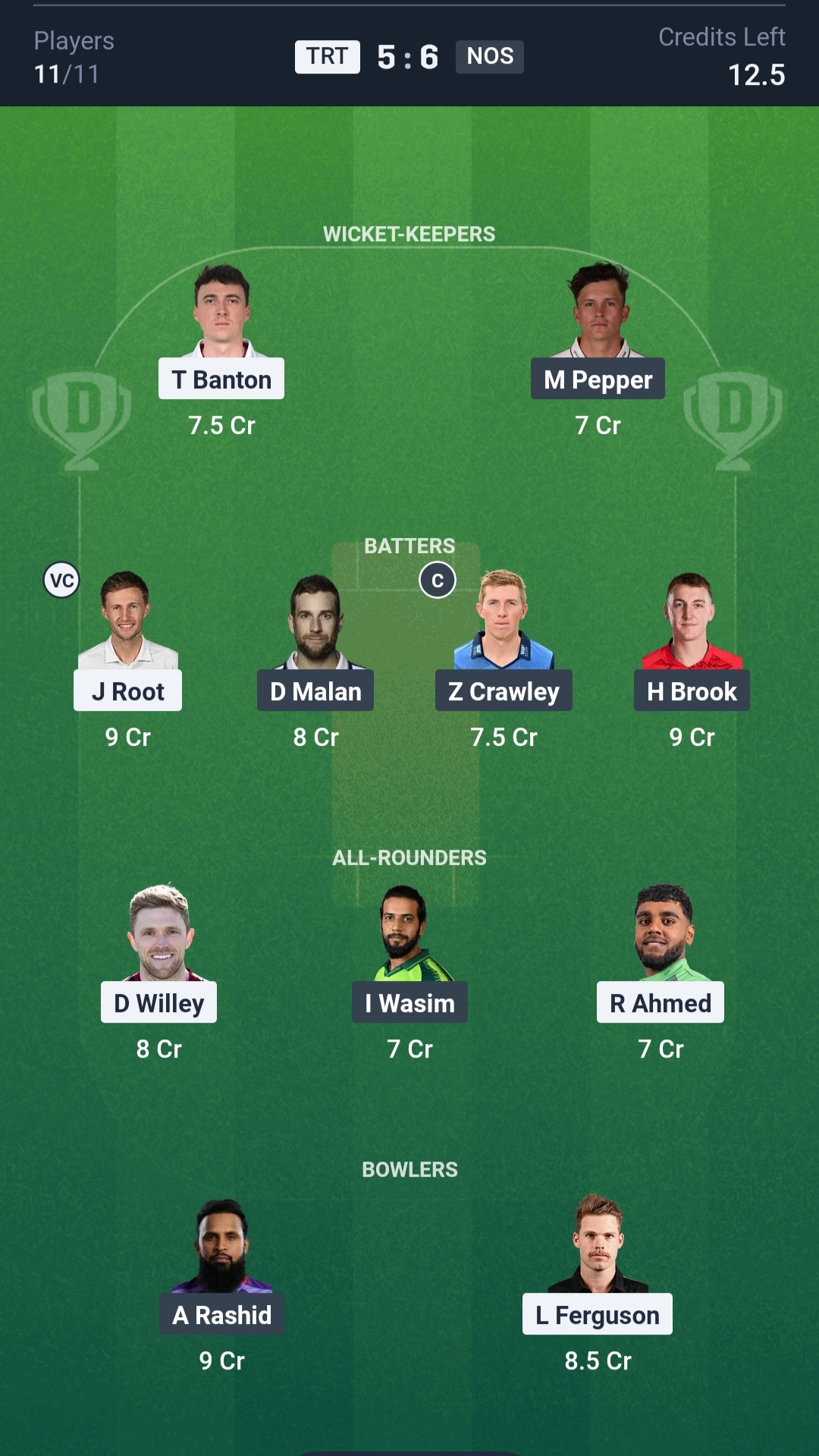 TRT vs NOS Dream11 Prediction Today The Hundred 2025 Match 8 Playing XI Grand League Team