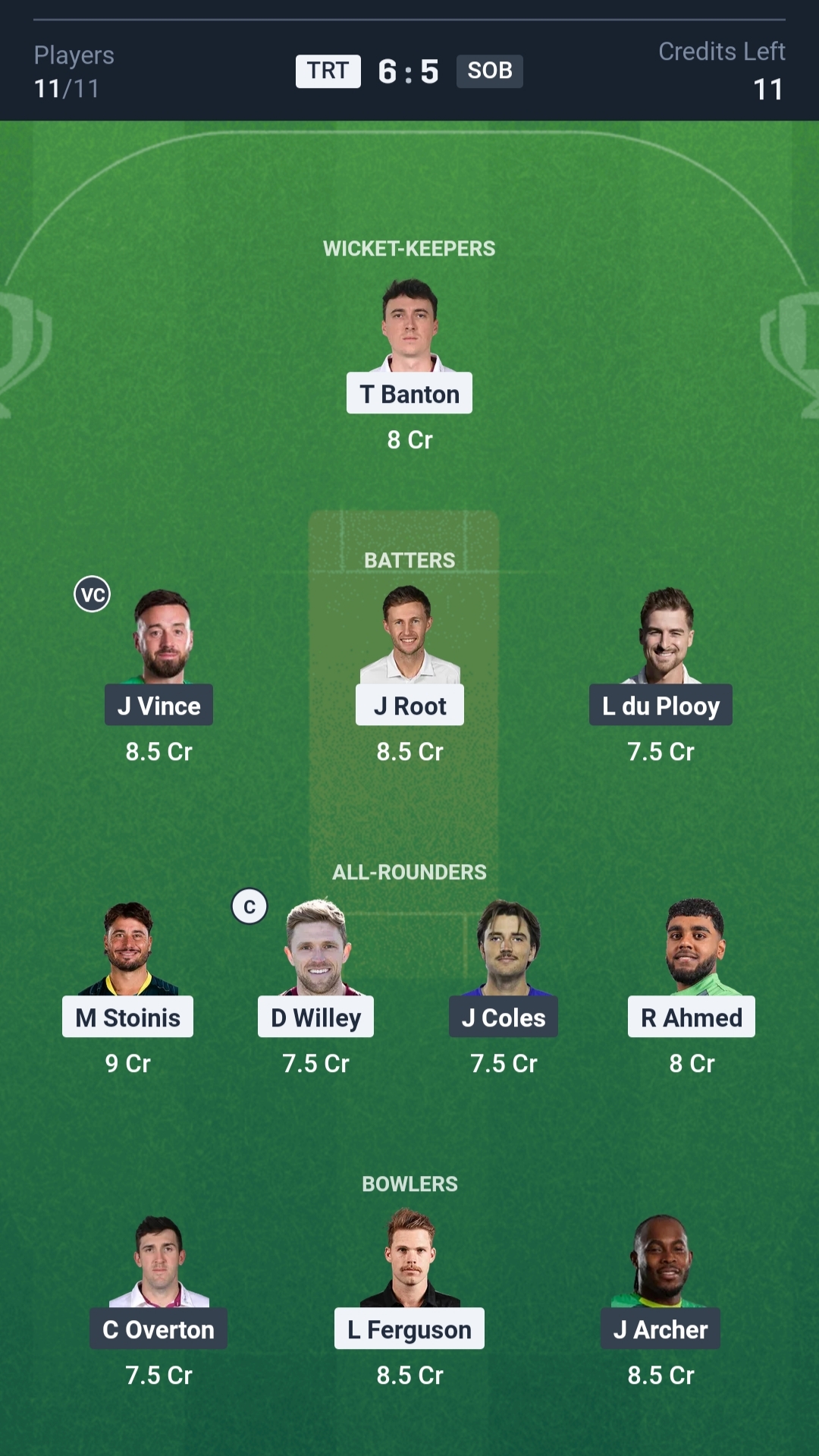TRT vs SOB Dream11 Prediction Today The Hundred 2025 Match 15 Playing XI Grand League Team