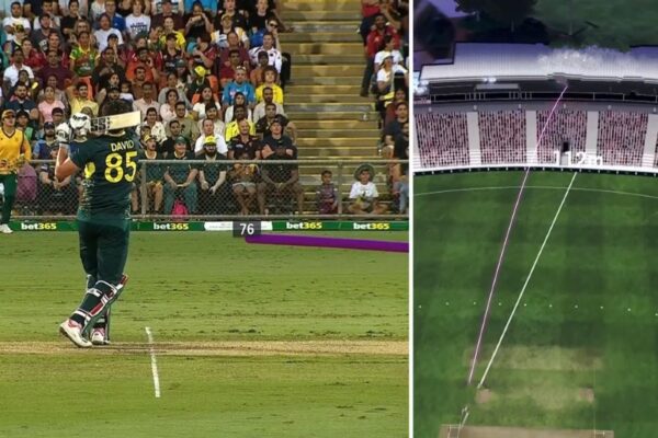 Tim David Flexes Muscle, Dispatches a Maximum Out Of the Park In AUS vs SA 2nd T20I [WATCH]