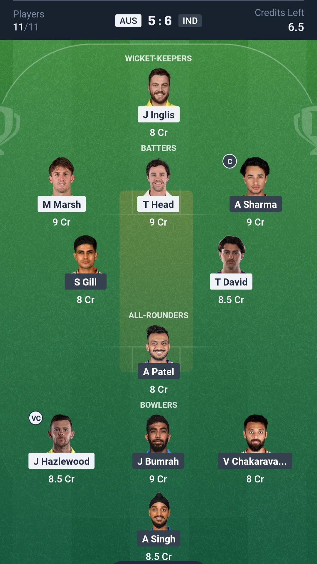 AUS vs IND Dream11 Prediction Today 1st T20I Playing XI