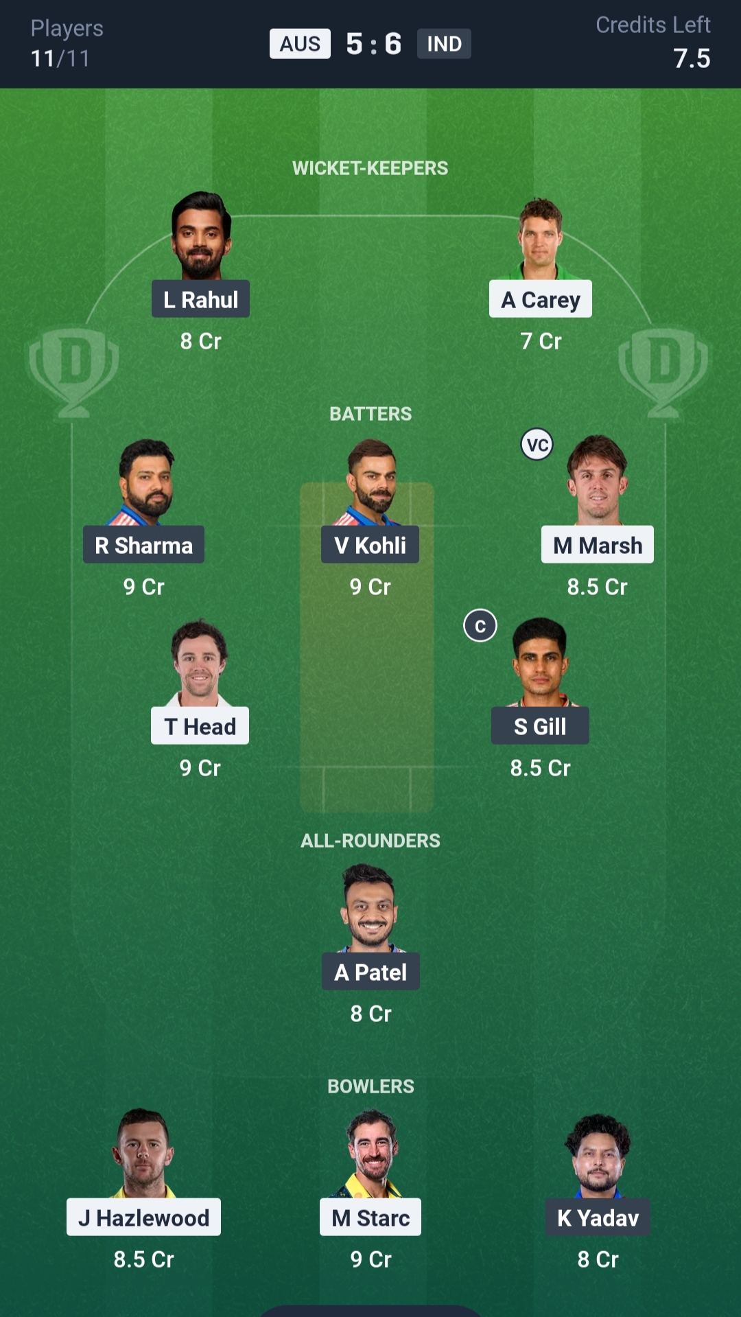 AUS vs IND Dream11 Prediction Today 2nd ODI Playing XI