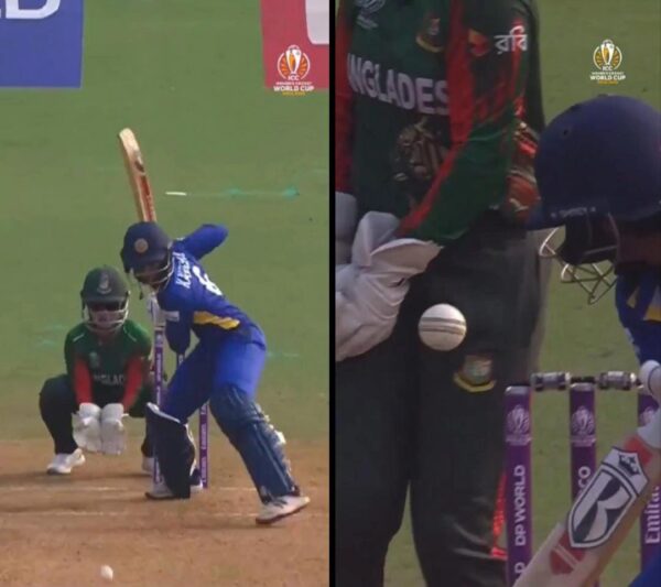 Ball Deflects Off Bangladesh Wicketkeeper to Stump Kavisha Dilhari in SL-W vs BAN-W Women's World Cup 2025