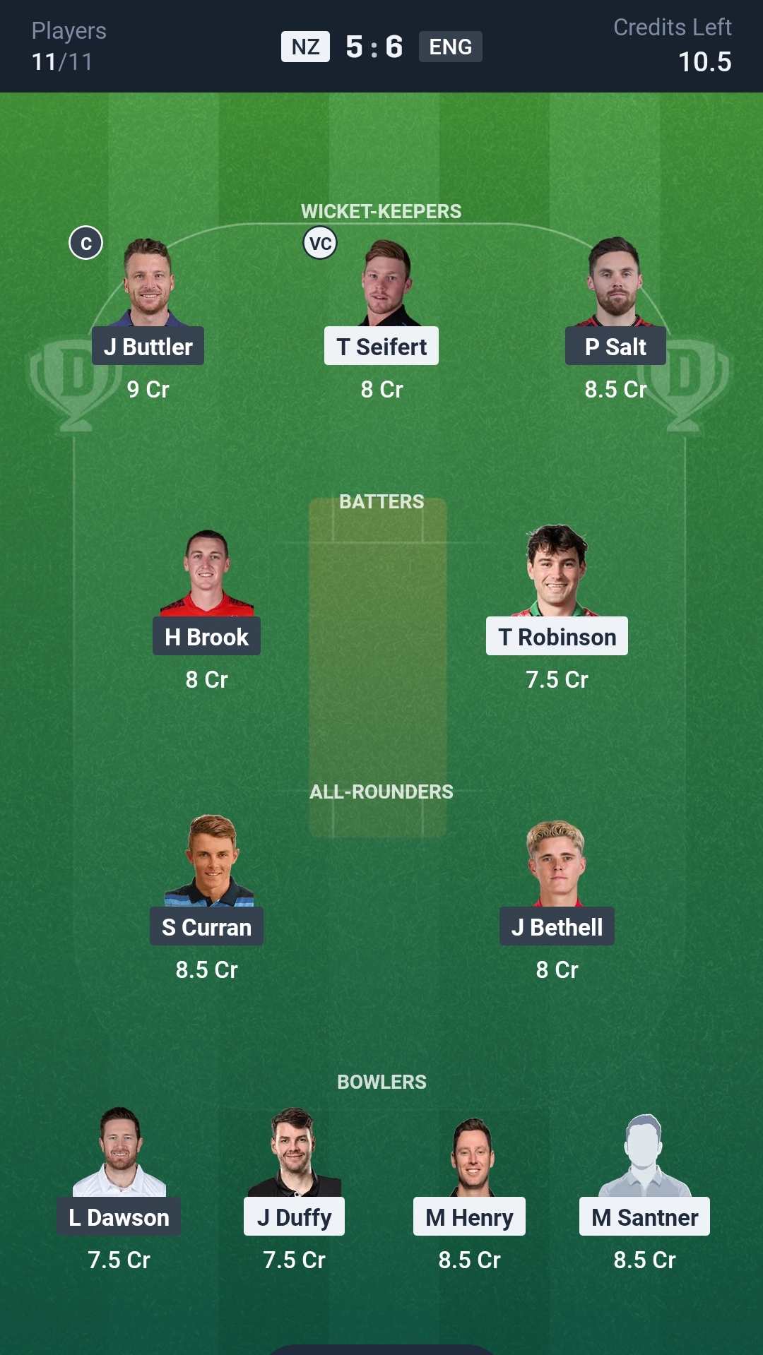 NZ vs ENG Dream11 Prediction Today 1st T20I Playing XI