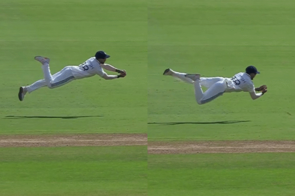 Nitish Kumar Reddy Pulls Off Stunning Diving Catch To Dismiss Tagenarine Chanderpaul in IND vs WI 1st Test [WATCH]
