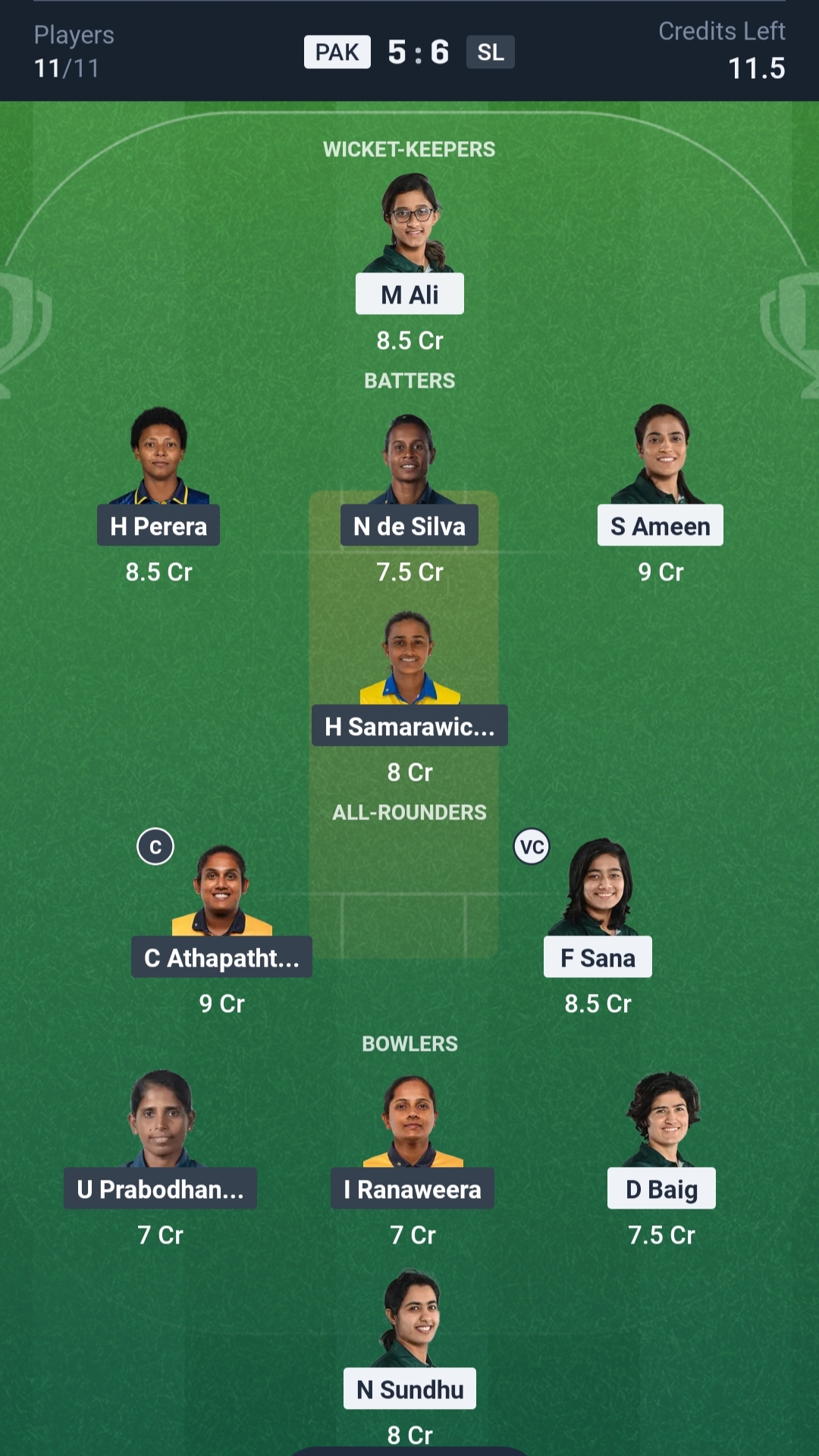 PAK vs SL Dream11 Prediction Today Match 25 Playing XI