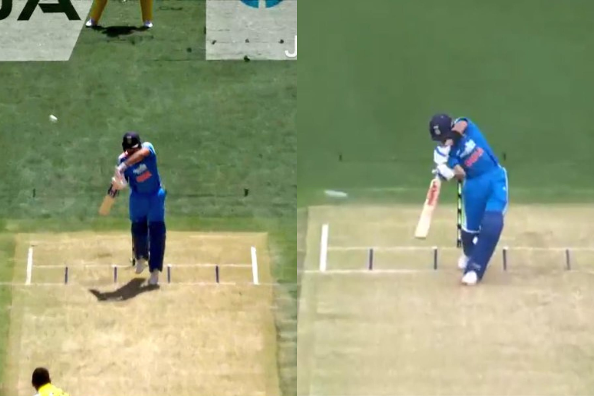 Rohit Sharma, Virat Kohli Fall to Outside Edges off Josh Hazlewood and Mitchell Starc in AUS vs IND 1st ODI [WATCH].