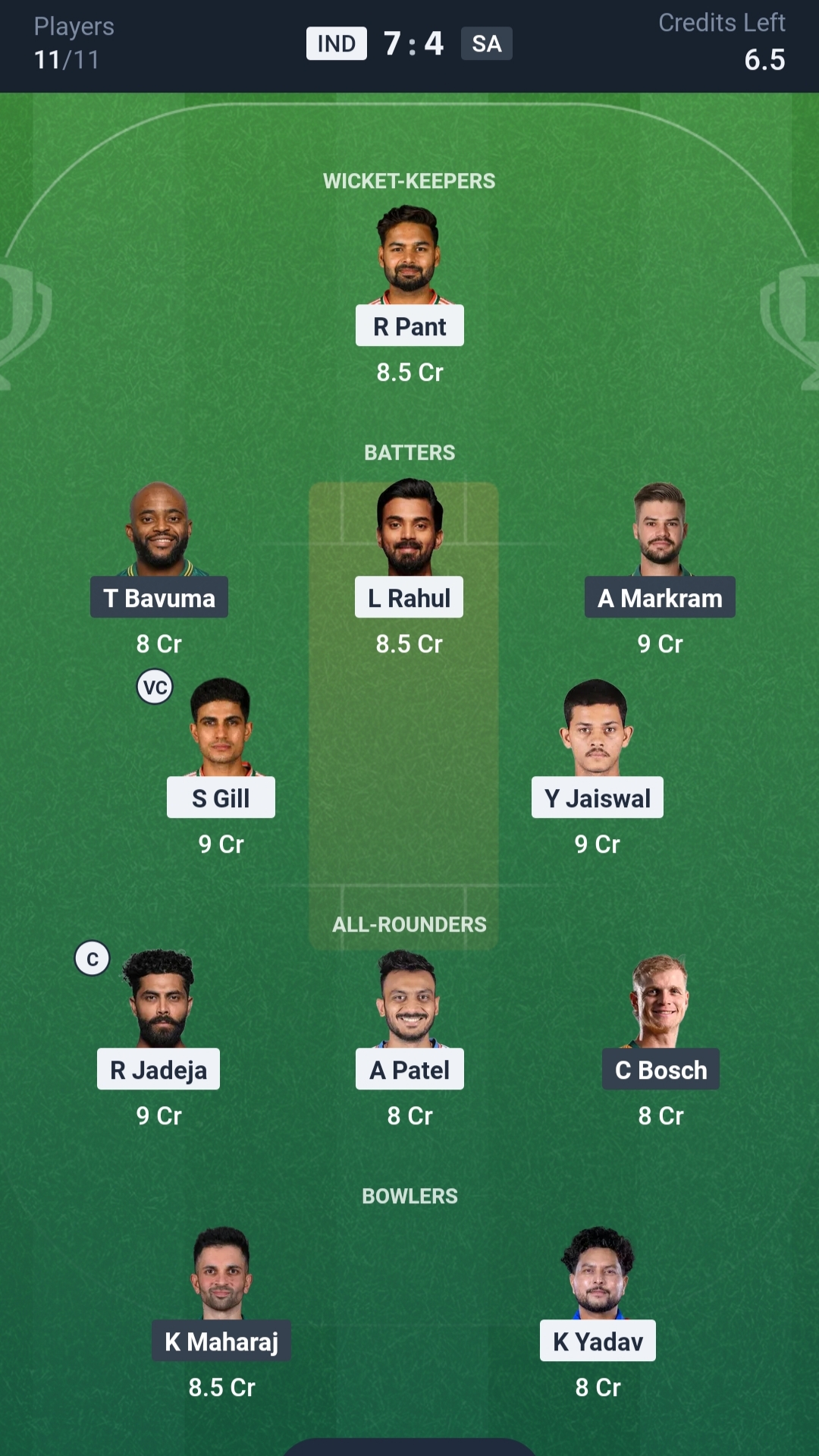 IND vs SA Dream11 Prediction Today 1st Test Playing XI